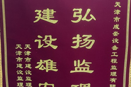 弘揚(yáng)監(jiān)理精神  建設(shè)雄安新區(qū)（錦旗）